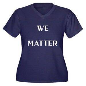 we matterwhite print plus size tshirt