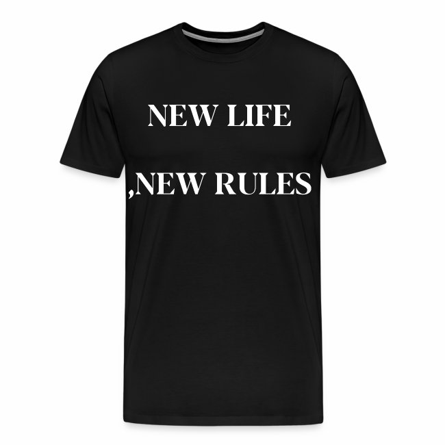 new life new ruleswhite print