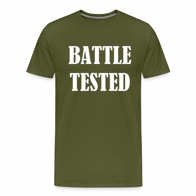 battle testedwhite print