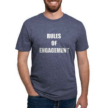 rules of engagementwhite print tshirt